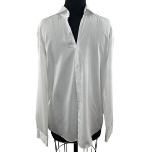 HUGO by Hugo Boss White C-Joey Button-Down Long Sleeve Slim Fit Men's Size 16